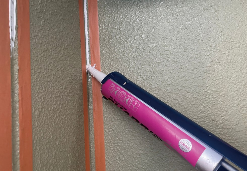 外壁にコーキング充填（岩沼市SY様低）