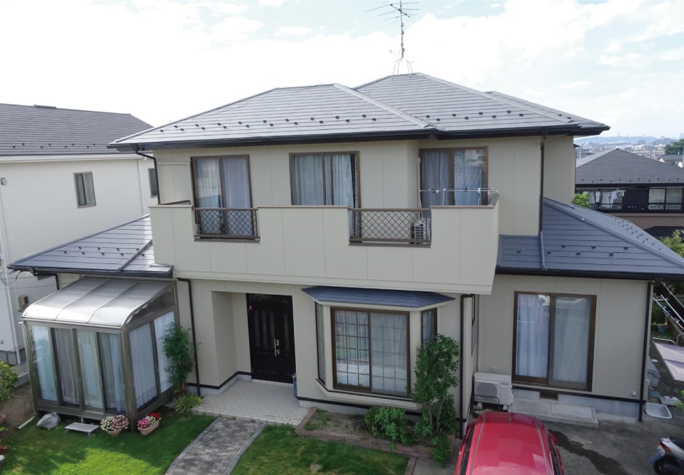 宮城県仙台市T様邸、塗り替え後の全体写真