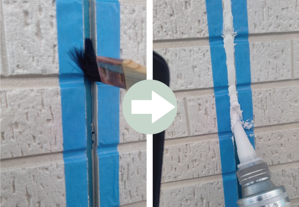 宮城県石巻市I様邸シーリング打ち替えの様子