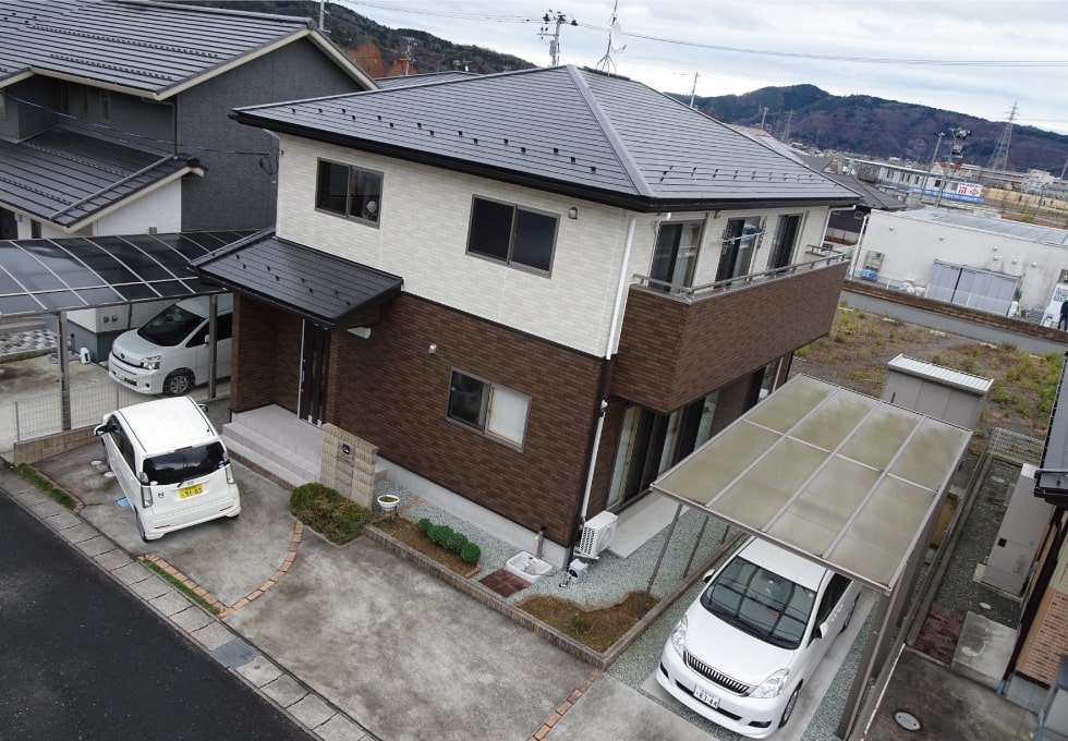 宮城県石巻市I様邸施工完了写真（斜め上）